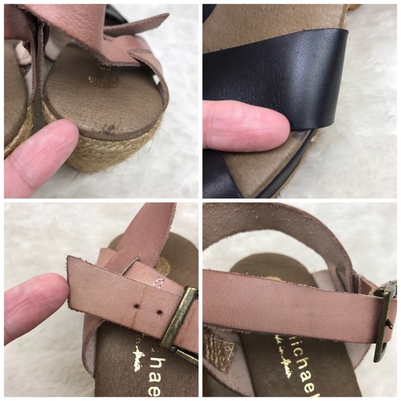 Eric Michael Black Rose Quinny Mid Wedge Sandal 41 - Picture 7 of 8